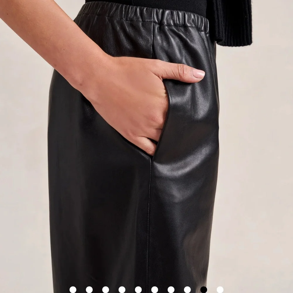 NWT La Ligne Black leather Colby pants - Picture 2 of 6